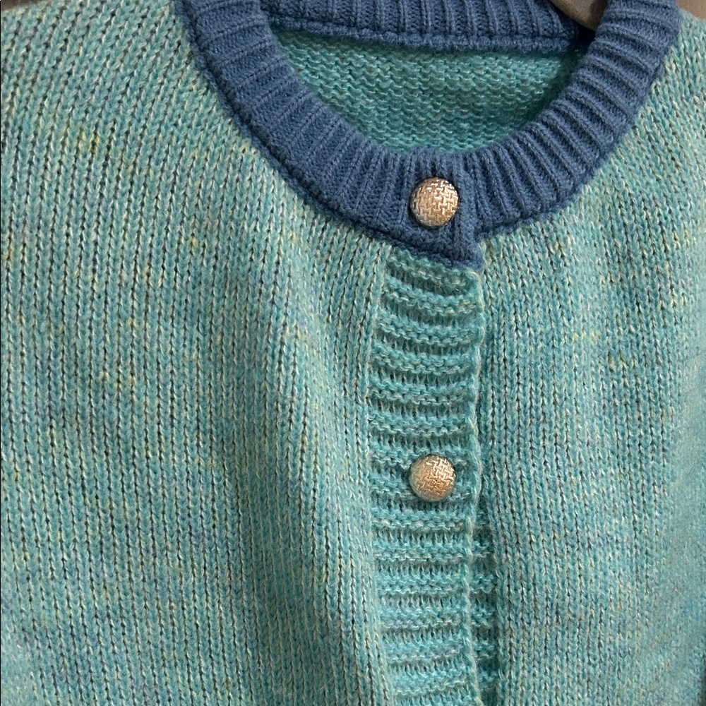 Source Unknown Teal Button-Up Cardigan - image 2